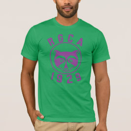 Logotipo púrpura de la camiseta básica masculina R