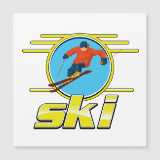 Logotipo retro de esquí de los 90