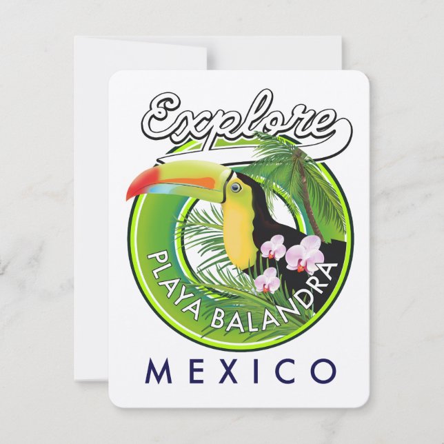 logotipo retro de Playa Balandra México (Anverso)