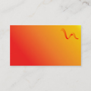 Logotipo rojo y anaranjado, tarjeta de visita