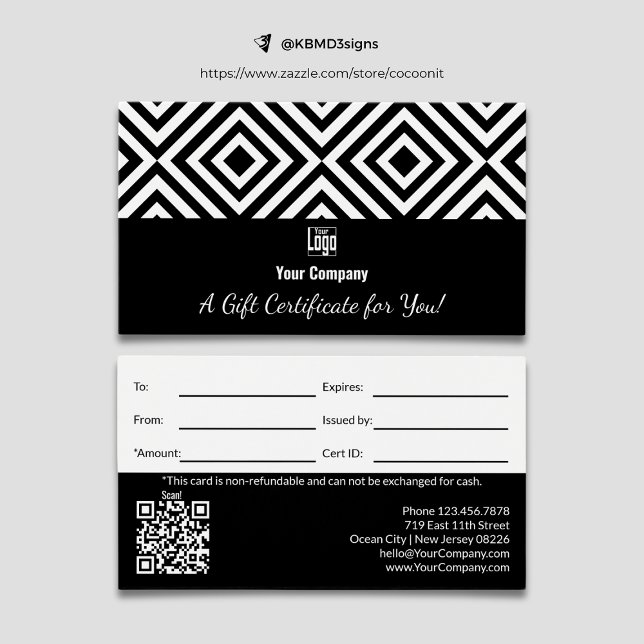 Logotipo sencillo Certificado de regalo promociona (Subido por el creador)