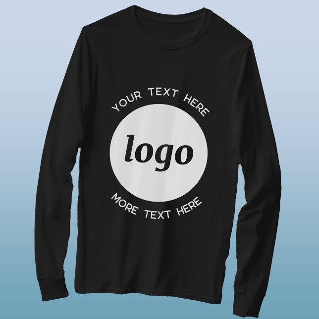 Logotipo simple con camiseta comercial de texto (Logo with custom text business promotional or uniform T-shirt)