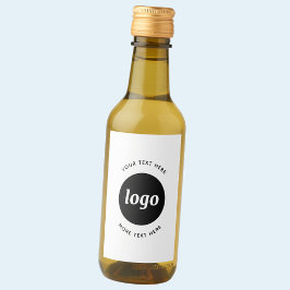 Logotipo simple con promoción de negocios de texto