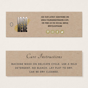 Logotipo simple Social Media Kraft Clothing Care t