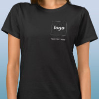 Logotipo simple y camiseta comercial con texto