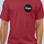 Logotipo simple y camiseta comercial con texto<br><div class="desc">Logo simple y camiseta de negocios de texto personalizado. Reemplace el logotipo y el texto por el propio personalizar. Vestirlas tú mismo,  dárselas a tus empleados y compañeros de trabajo,  venderlas a clientes y clientes o regalarlas como material promocional para inspirar la lealtad del cliente.</div>