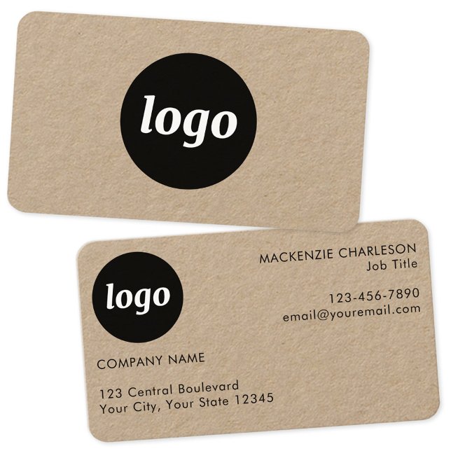 Logotipo simple y tarjeta de presentación de texto (Logo and text custom professional minimalist business card)