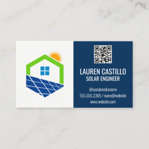 Logotipo solar residencial   Tarjeta de presentaci