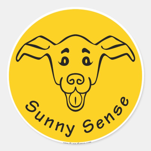Logotipo Sunny Sense con pegatinas Perros (Anverso)