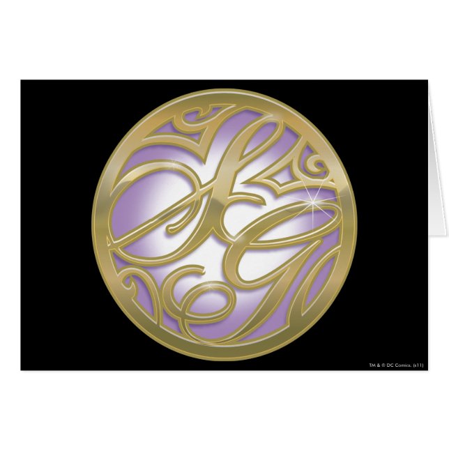 Logotipo Supergirl Gold & Purple Circle (Anverso (Horizontal))