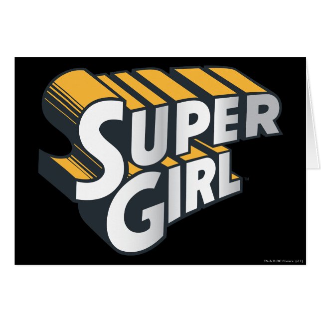 Logotipo Supergirl Silver y Naranja (Anverso (Horizontal))