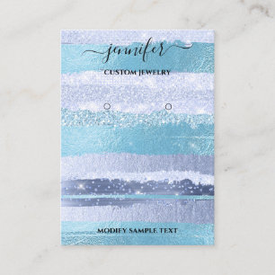 Logotipo Tarjeta de joyería hecha a mano Bandas az