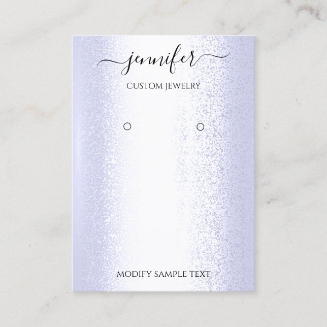 Logotipo Tarjeta de joyería hecha a mano Blue Eleg (Anverso)