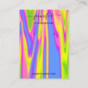 Logotipo Tarjeta de joyería hecha a mano Holografí