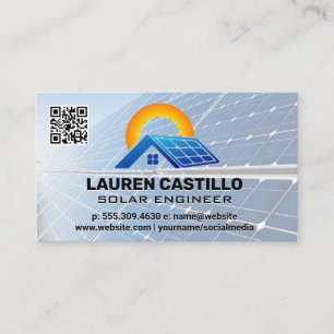Logotipo técnico del panel solar   Tarjeta de pres