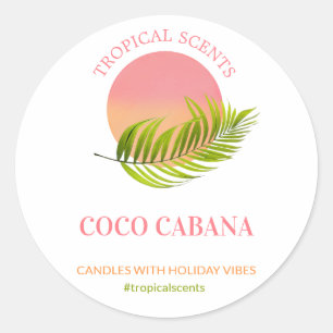 Logotipo tropical moderno Etiquetas de productos d