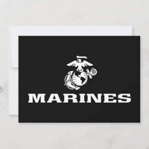 Logotipo USMC apilado - blanco