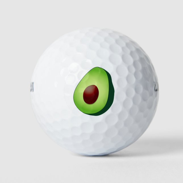 Logotipo verde de avocado Juego de pelota de golf  (Anverso)
