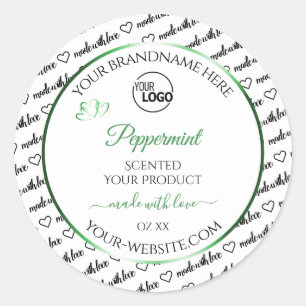 Logotipo verde de las etiquetas del producto Black