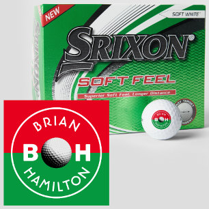 Logotipo verde rojo para identificar bolas de golf