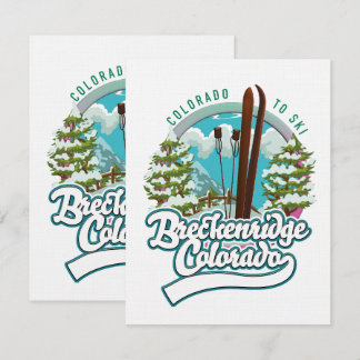 Logotipo vintage de esquí de Breckenridge, Colorad