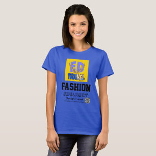 Logotipo y camiseta de moda EDT con código QR