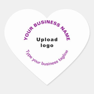 Logotipo y nombre comercial púrpura y etiqueta en