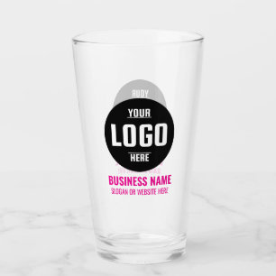 Logotipo y texto personalizados 16oz Vaso de cerve