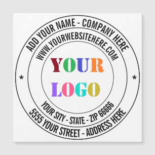 Logotipo y texto personalizados de la empresa rega