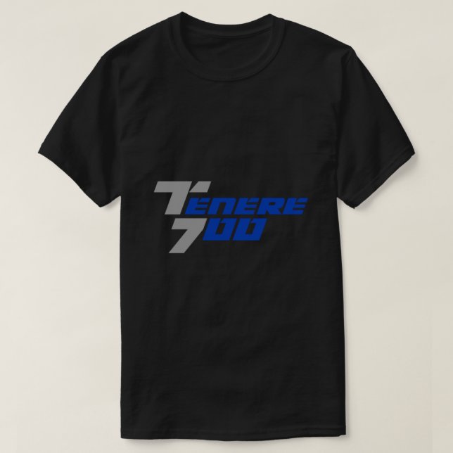 Logotipo Yamaha Tenere 700 Camiseta Clásica Gris-A (Diseño del anverso)