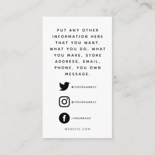 Logotipos sociales, tarjeta de inserción de orden