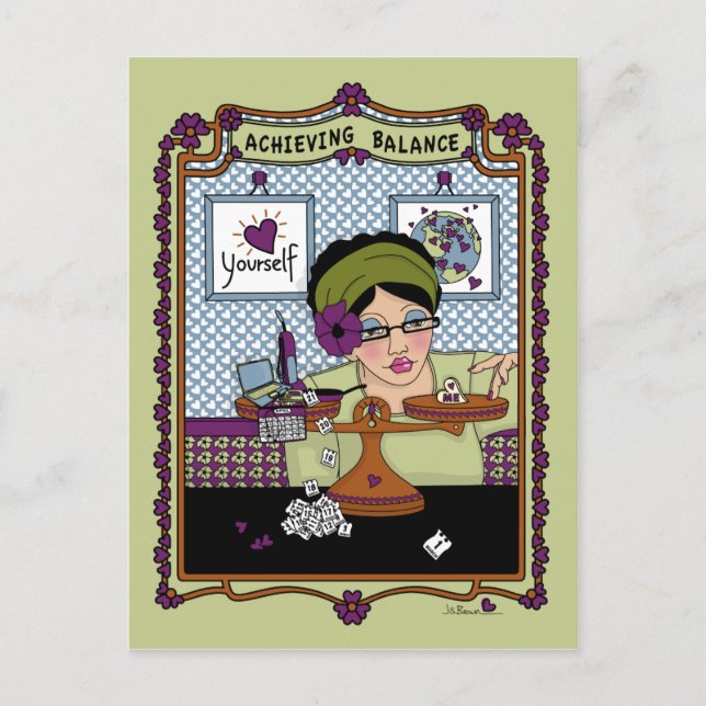 Lograr la tarjeta postal de balance_A_ (Anverso)