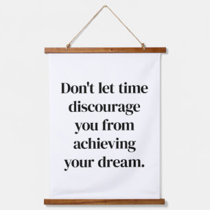 Lograr tu sueña madera con tapiz de pared