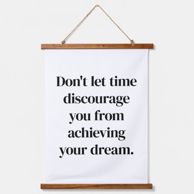 Lograr tu sueña madera con tapiz de pared (Anverso)