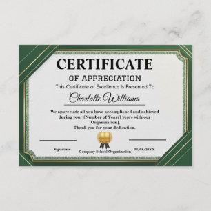 Logro Apreciar Oro Verde Certificado