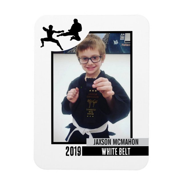 Logro del Cinturón de Karate Imán de fotografía fl (Vertical)