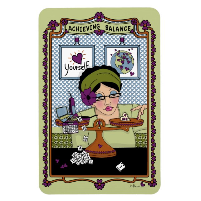 Logro del imán del refrigerador Balance_A_4x6 (Vertical)