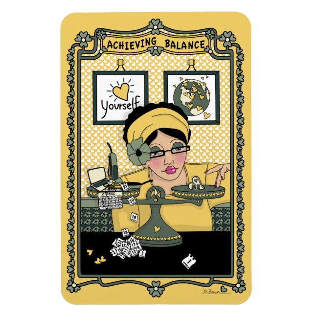 Logro del imán del refrigerador Balance_C_4x6 (Vertical)