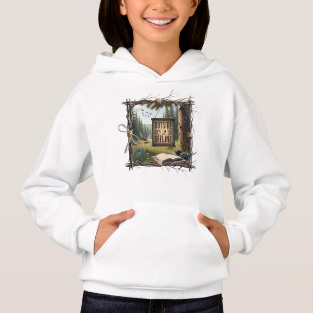 Logs & Lazy Mornings Hoodie – Cozy Campfire Style (Anverso)