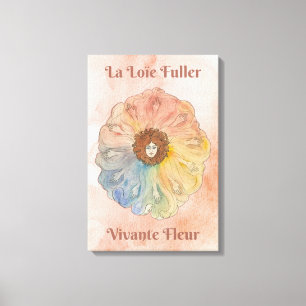 Loïe Fuller: impresión de lienzo estirado en flor