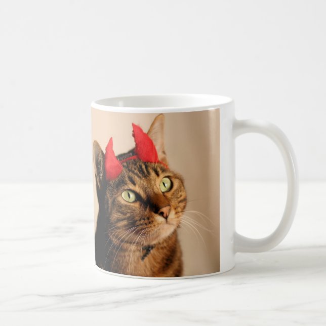 Lolcat del diablo de Mooki - taza (Derecha)