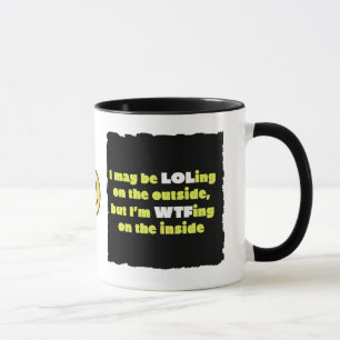 LOLing en la taza de café exterior