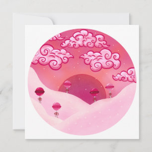Lollipops y bonito nubes ilustracion