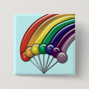 Lollipops y Rainbows botón Personalizable Pin
