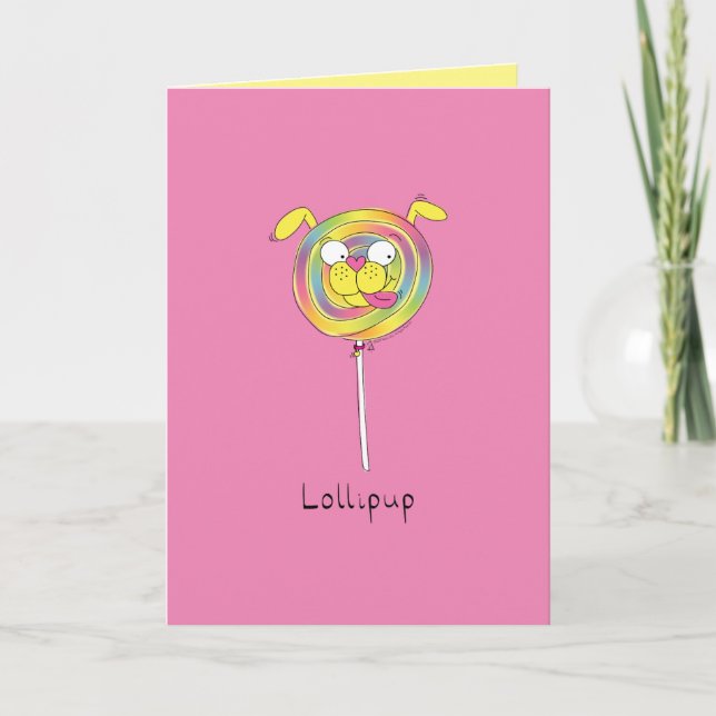 Lollipup - Tarjeta de Felicitación de Perrito Loll (Anverso)