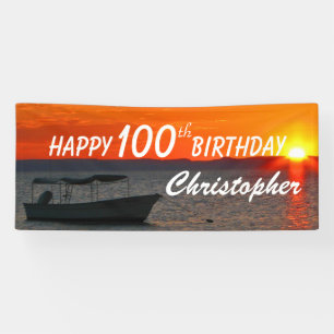Lona 100o barco de pesca personalizado del Rótulo del