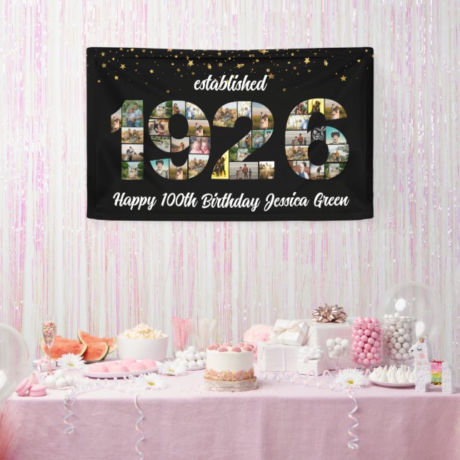 Lona 100th Birthday Photo Collage Established 1926 (Fiesta)