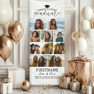 Lona 10 Collage de Fotos Graduación Minimalista Moderna