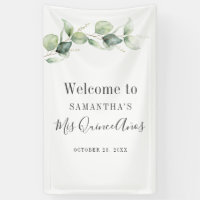 15.º cumpleaños Eucalyptus Greenery Quinceanera