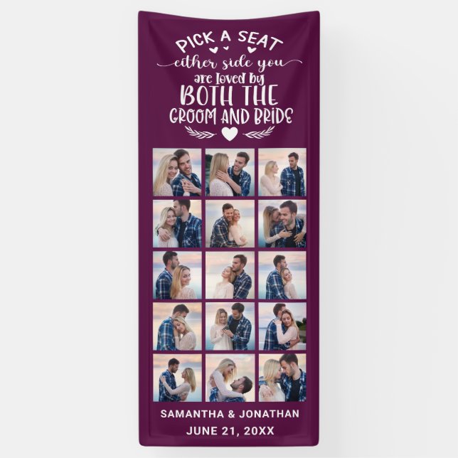 Lona 15 Cañones De Collage de fotos/Bienvenida A Nuestr (Vertical)